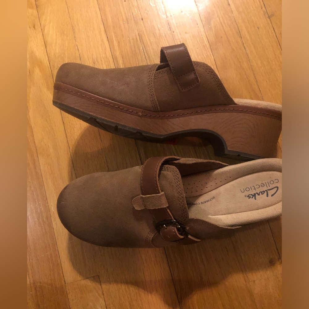 Clarks Collection women’s Brown Slip-On Clog. Size 9. Paizlee Nora style